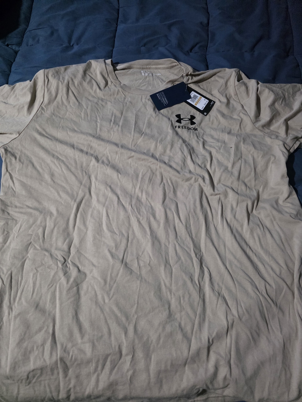 Under Armour Freedom Short-Sleeve Tee in Tan